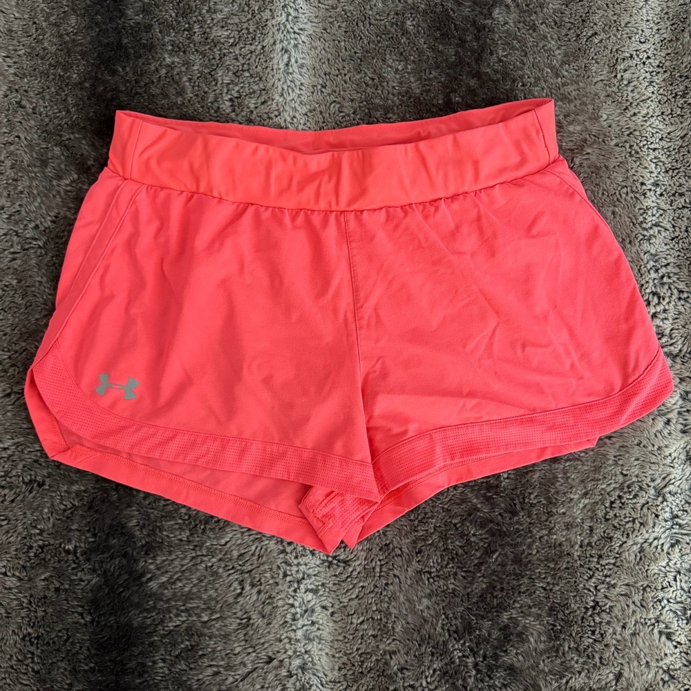 Under Armour Women's Bright Coral Athletic Shorts